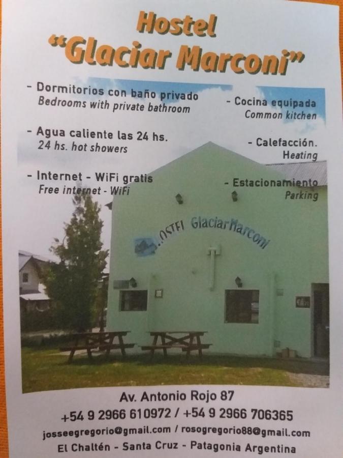 Glaciar Marconi Hostel El Chalten Bagian luar foto